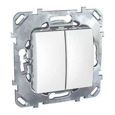 Выключатель двухклавишный Schneider Electric Unica 10AX 250V MGU5.211.18ZD Выключатель двухклавишный Schneider Electric Unica 10AX 250V MGU5.211.18ZD