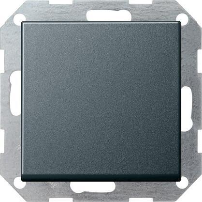 Выключатель кнопочный одноклавишный перекрестный Gira System 55 10A 250V антрацит 012728 Выключатель кнопочный одноклавишный перекрестный Gira System 55 10A 250V антрацит 012728