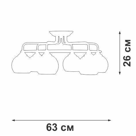 Потолочная люстра Vitaluce V43080-03/6PL Потолочная люстра Vitaluce V43080-03/6PL