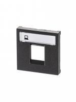 Накладка для 1-го суппорта/разъёма типа 2017... и/или 2018..., 2-модульная, серия Zenit, цвет антрацит