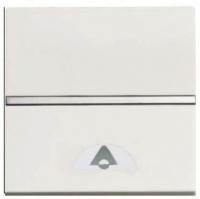 Выключатель кнопочный одноклавишный ABB Zenit 16A 250V Звонок альпийский белый 2CLA220400N1101