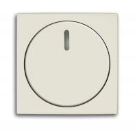 Накладка с ручкой и лампой для поворотного светорегулятора, Basic 55, chalet-white