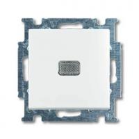Выключатель одноклавишный ABB Basic55 10A 250V с подсветкой альпийский белый 2CKA001012A2153