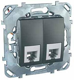 Розетка телефонная 2хRJ11 Schneider Electric Unica MGU5.9090.12ZD Розетка телефонная 2хRJ11 Schneider Electric Unica MGU5.9090.12ZD