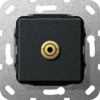 Розетка Minijack Gira System 55 черный матовый 564810