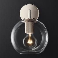 Бра Rh Utilitaire Globe Shade Single Sconce Silver By Imperiumloft