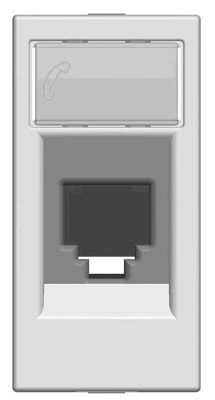 Розетка RJ12 ABB Zenit 3 кат серебро 2CLA211760N1301 Розетка RJ12 ABB Zenit 3 кат серебро 2CLA211760N1301