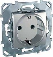 Розетка Schneider Electric Unica с/з со шторками 16A 250V MGU5.037.30ZD