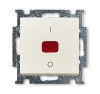 Выключатель одноклавишный двухполюсный ABB Basic55 20A 250V с подсветкой слоновая кость 2CKA001020A0090