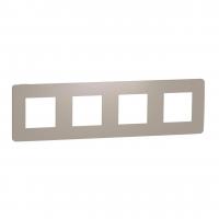 Рамка 4-постовая Schneider Electric Unica New NU280826