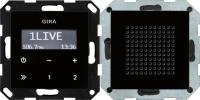 Радиоприемник RDS Gira System 55 с громкоговорителем черное стекло 228005