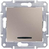Выключатель одноклавишный 2P с красной подсветкой Schneider Electric Sedna 10A 250V SDN0201168