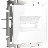 Розетка Werkel двойная Ethernet RJ-45 белая WL01-RJ45+RJ45 4690389073526
