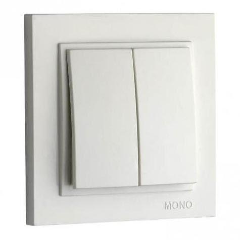 Выключатель Mono Electric Despina двухклавишный белый 102-190025-102 Выключатель Mono Electric Despina двухклавишный белый 102-190025-102