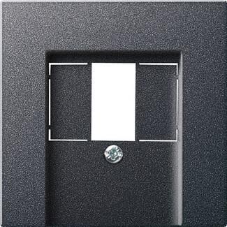 Лицевая панель Gira System 55 розетки телефонной TAE-Аудио-USB антрацит 027628 Лицевая панель Gira System 55 розетки телефонной TAE-Аудио-USB антрацит 027628