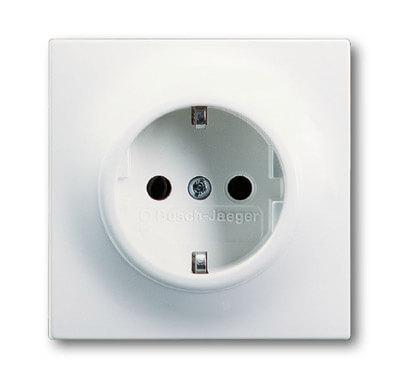 Розетка ABB Impuls Schuko с/з 16A 250V со шторками безвинтовой зажим белый бархат 2CKA002013A5335 Розетка ABB Impuls Schuko с/з 16A 250V со шторками безвинтовой зажим белый бархат 2CKA002013A5335