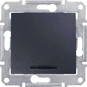 Выключатель кнопочный с синей подсветкой Schneider Electric Sedna 10A 250V SDN1600170 Выключатель кнопочный с синей подсветкой Schneider Electric Sedna 10A 250V SDN1600170