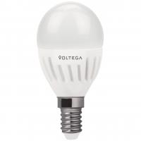 Лампа светодиодная Voltega E14 6.5W 4000К шар матовый VG1-G2E14cold6W-C 5722