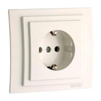 Розетка 2К+З Mono Electric Larissa 16A 250V винтовое подключение слоновая кость 103-010121-117