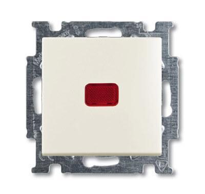 Выключатель кнопочный одноклавишный ABB Basic55 10A 250V с подсветкой chalet-белый 2CKA001413A1100 Выключатель кнопочный одноклавишный ABB Basic55 10A 250V с подсветкой chalet-белый 2CKA001413A1100