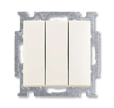 Выключатель трехклавишный ABB Basic55 16A 250V chalet-белый 2CKA001012A2183 Выключатель трехклавишный ABB Basic55 16A 250V chalet-белый 2CKA001012A2183