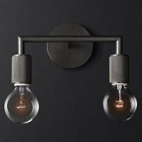 Бра Rh Utilitaire Double Sconce Black By Imperiumloft