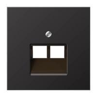 Крышка для сдвоенной телефонной и компьютерной розетки UAE Jung LS 990 dark AL2969-2UAD