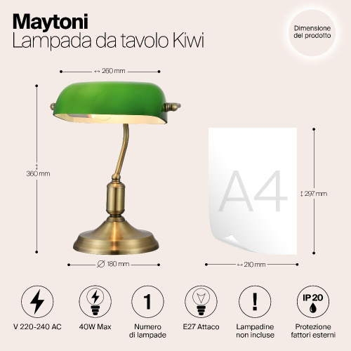 Настольная лампа Maytoni Kiwi Z153-TL-01-BS Настольная лампа Maytoni Kiwi Z153-TL-01-BS