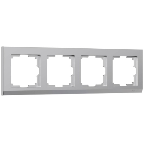 Рамка на 4 поста Werkel Stark серебряный W0041806 4690389161902 Рамка на 4 поста Werkel Stark серебряный W0041806 4690389161902