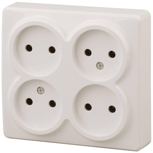 Розетка ЭРА Эксперт 4х2P 16A 250V 11-2210-02 Б0020707 Розетка ЭРА Эксперт 4х2P 16A 250V 11-2210-02 Б0020707