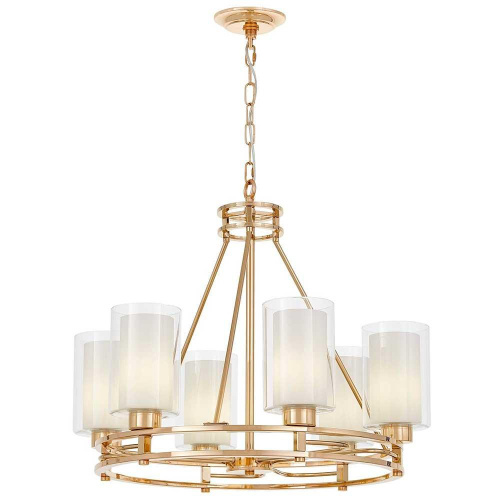 Подвесная люстра Lumina Deco Marietta LDP 8025-6 F.GD+WT Подвесная люстра Lumina Deco Marietta LDP 8025-6 F.GD+WT