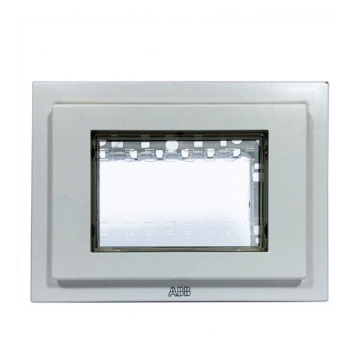 Рамка монтажная ITA 3-модульная ABB Zenit IP55 серый 2CLA337300N1701 Рамка монтажная ITA 3-модульная ABB Zenit IP55 серый 2CLA337300N1701