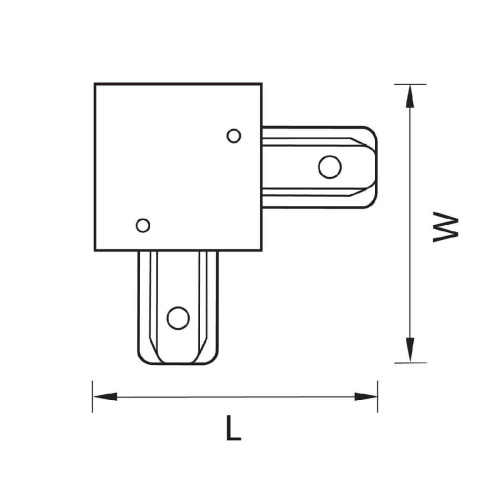 Коннектор L-образный Lightstar Barra 501127 Коннектор L-образный Lightstar Barra 501127