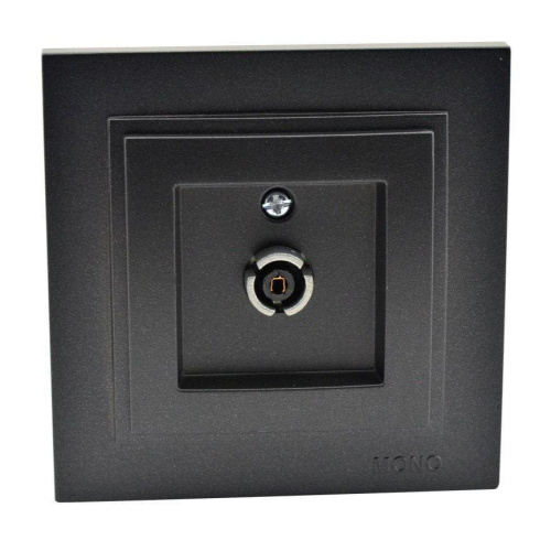 Розетка TV концевая Mono Electric Despina экран графит 102-202005-138 Розетка TV концевая Mono Electric Despina экран графит 102-202005-138