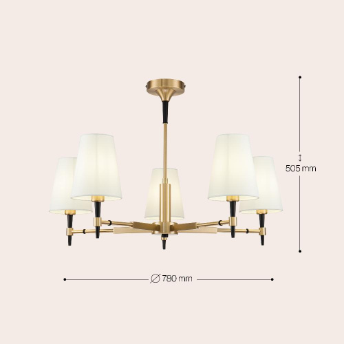 Подвесная люстра Maytoni Zaragoza H001CL-05BS Подвесная люстра Maytoni Zaragoza H001CL-05BS