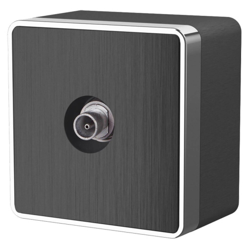 ТВ-розетка оконечная Werkel Gallant графит рифленый WL15-21-01 4690389128301 ТВ-розетка оконечная Werkel Gallant графит рифленый WL15-21-01 4690389128301