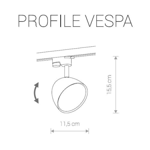 Трековый светильник Nowodvorski Profile Vespa 9323 Трековый светильник Nowodvorski Profile Vespa 9323