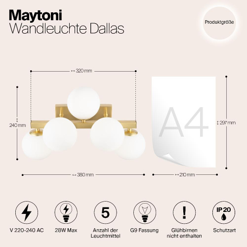 Настенный светильник (бра) Maytoni MOD547WL-05BS Настенный светильник (бра) Maytoni MOD547WL-05BS