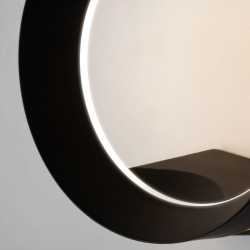 Уличный настенный светодиодный светильник Elektrostandard Ring 1710 Techno Led черный a054933 Уличный настенный светодиодный светильник Elektrostandard Ring 1710 Techno Led черный a054933