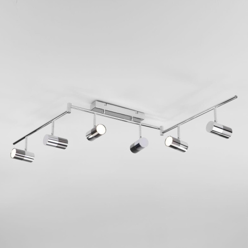 Потолочный светодиодный светильник Eurosvet 20086/6 LED хром/черный жемчуг Потолочный светодиодный светильник Eurosvet 20086/6 LED хром/черный жемчуг