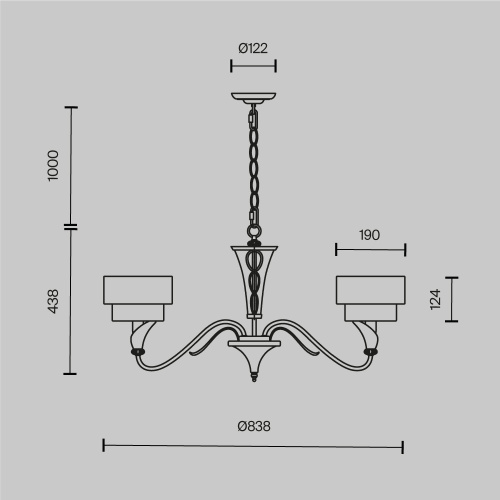 Люстра Maytoni H311-05-G Люстра Maytoni H311-05-G