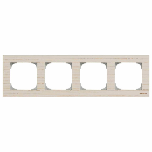 Рамка 4-постовая ABB Sky белый ясень 2CLA857400A2001 Рамка 4-постовая ABB Sky белый ясень 2CLA857400A2001