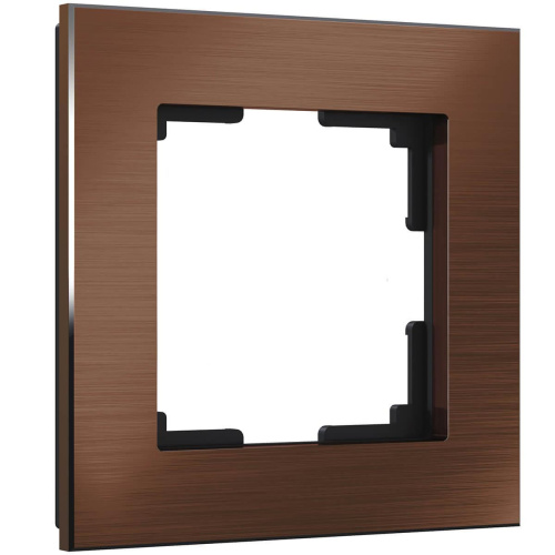 Рамка Werkel Aluminium на 1 пост алюминий коричневый WL11-Frame-01 4690389073687 Рамка Werkel Aluminium на 1 пост алюминий коричневый WL11-Frame-01 4690389073687