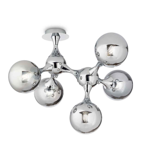 Потолочная люстра Ideal Lux Nodi Pl5 Cromo 200484 Потолочная люстра Ideal Lux Nodi Pl5 Cromo 200484