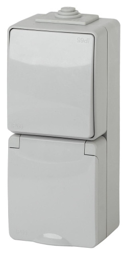 Блок розетка-выключатель ЭРА Эксперт IP65 16A 250V 11-7607-03 Б0035998 Блок розетка-выключатель ЭРА Эксперт IP65 16A 250V 11-7607-03 Б0035998