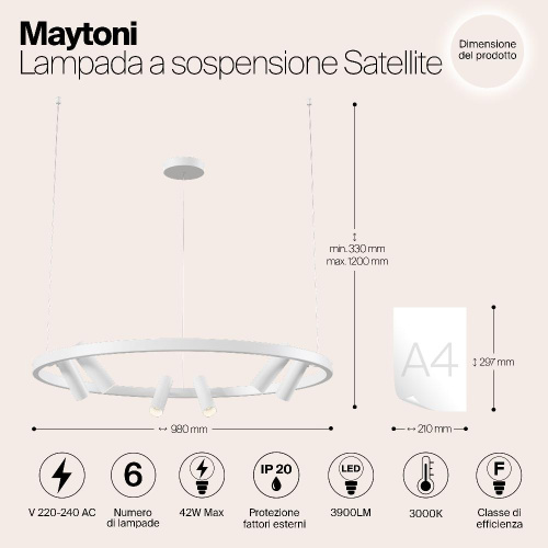 Подвесной светильник Maytoni MOD102PL-L42W Подвесной светильник Maytoni MOD102PL-L42W