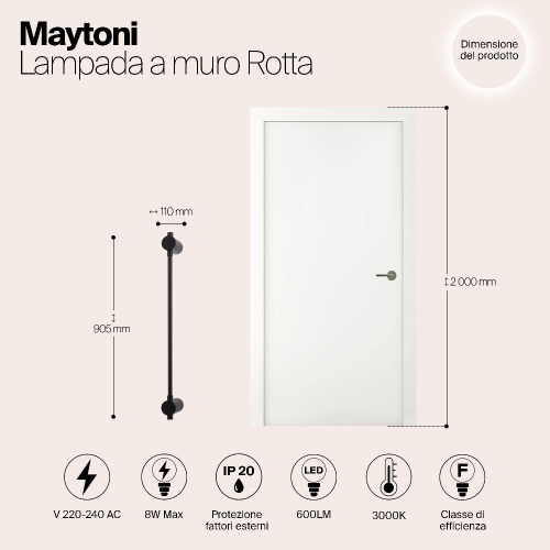 Бра Maytoni Rotta MOD413WL-L8B3K Бра Maytoni Rotta MOD413WL-L8B3K