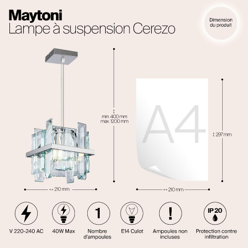 Подвесной светильник Maytoni Cerezo MOD201PL-01N Подвесной светильник Maytoni Cerezo MOD201PL-01N