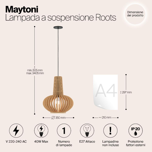 Подвесной светильник Maytoni MOD193PL-01W1 Подвесной светильник Maytoni MOD193PL-01W1