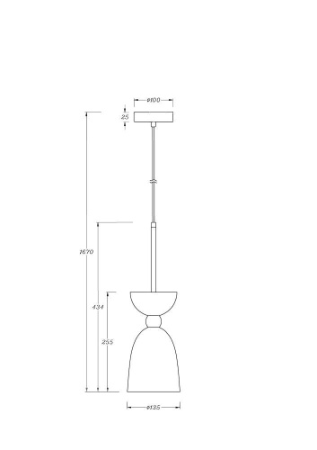Подвесной светильник Maytoni Cloches MOD113PL-01W